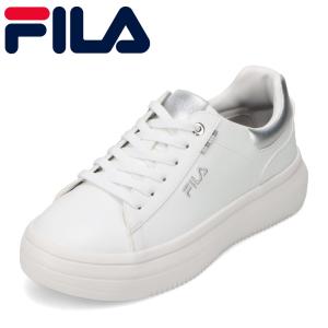 フィラ Aurelia FC-4261WWHTSIL レディース スニーカー コート シューズ 軽量 厚底 Aurelia ホワイト×シルバー 爆買 SALE