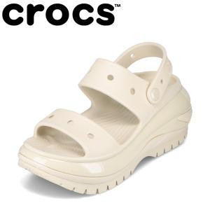 クロックス crocs CR207989.W レディース サンダル スポーツサンダル スポサン スリッパ 厚底 ボリュームソール オフホワイト｜shoe-chiyoda