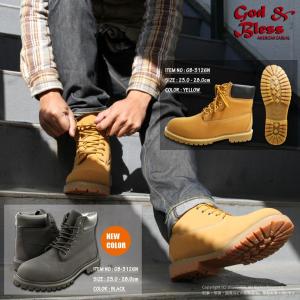 ワークブーツ メンズ レディース 6インチ イエローブーツ ヒップホップ