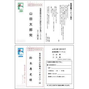【パーティはがき パーティハガキ パーティー案内状 二次会案内状 往復はがき 作成 印刷 (20枚)...