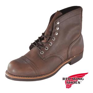 レッドウィング RED WING アイアンレンジャー メンズ ブーツ IRON RANGER RW 8111 アンバー ハーネス 茶色 赤｜shoemart