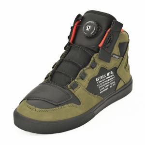 アヴィレックス AVIREX ディクテイター DICTATOR AV2278 オリーブ ヌバック ブラック OLIVE NUBUCK BLACK 410370134 スニーカー ブーツ バイカー｜shoemart