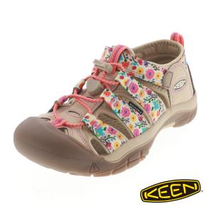 キーン 子供靴 ニューポート H2 キッズ スポーツ サンダル アウトドア シューズ KEEN NEWPORT H2 SAFARI/BIRCH 1028822/1028827 ベージュ 花柄｜shoemart