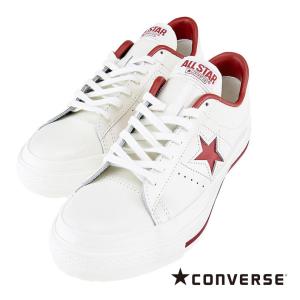 コンバース ワンスター ジェイ メンズ スニーカー ローカット CONVERSE ONE STAR J レザー JAPANモデル ホワイト×レッド 25.0cm〜29.0cm｜shoemart