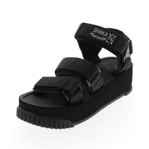 SHAKA シャカ ネオバンジー レディース サンダル スポサン 厚底 ストタップ ベルト NEOBUNGYPLAT ブラック 黒