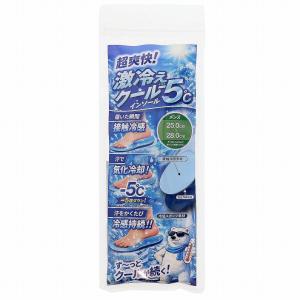 超爽快 激冷え クール インソール -5℃ 涼しい 中敷き 冷感インソール 接触冷感 夏用インソール ひんやり 冷感持続 メンズ Lサイズ 25.0cm-28.0cm メール便対応