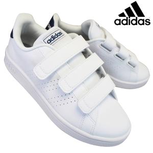 アディダス スニーカー GX0724 アドバンコート ベース ベルクロU メンズ レディース ジュニア キッズ ホワイト/ネイビー 23cm〜27.5cm カジュアル 白靴