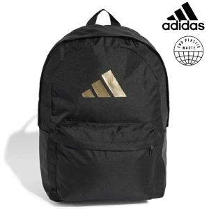 アディダス adidas クラシック 3バーロゴ バックパック IS7048 ブラック/ゴールド 通学リュック 通勤リュック デイバッグ バッグ 鞄 かばん アディダス IS7048