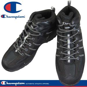 Champion チャンピオン Ｍ138WS 黒 メンズトレッキングシューズ 登山靴 ミッドカット 4E 幅広 ワイド 防水 軽量