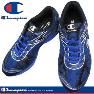 Champion チャンピオン M156 ブルー/ネービー 3E 幅広 メンズ ランニングシューズ KF79305