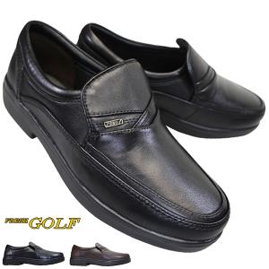 フレッシュゴルフ FG714 ブラック・ブラウン メンズ スニーカー カジュアルシューズ スリップオン 紳士靴 革靴 本革 4E 幅広 ワイド FRESH GOLF
