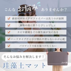 珪藻土 バス マット ソフト お風呂 足拭き ...の詳細画像1