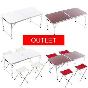 アウトドア 折りたたみ テーブル (ホワイト ブラウン