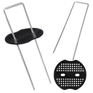 Uピン杭 黒丸付 15cm 20cm 防草シー...の詳細画像1