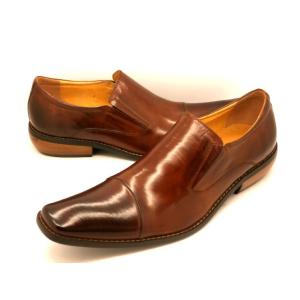 バンプアンドグラインド スリッポン ストレートチップ ＢＧ−２７９０（キャメル） Bump N' GRIND メンズ 靴