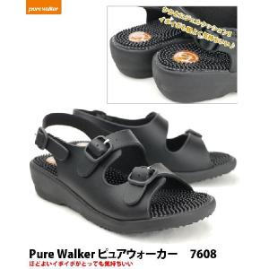 レディース　オフィスサンダル　ナースシューズ　ピュアウォーカーPW7608イボイボが気持ち良い｜shoes-bridge