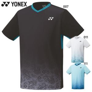 ヨネックス メンズ レディース ユニゲームシャツ(フィットスタイル) バドミントン ウェア 競技 トップス 半袖 UVカット 吸汗速乾 制電 10604の商品画像