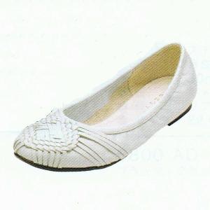 リーガル 靴　レディース REGAL 6570 ホワイト 23.5cm 本革 メッシュ ローヒール パンプス｜shoes-maro
