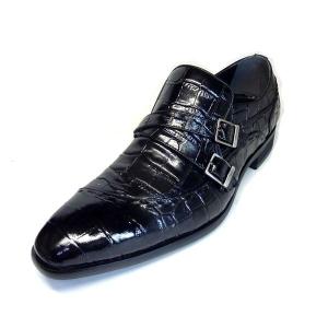 マドラス ルテシア 靴　メンズ　LUTECIA madras LU6503 ブラック クロコ型押し　ビットローファー メンズ　ビジネスシューズ｜shoes-maro