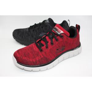 Skechers TRACK-FRONT RUNNER スケッチャーズ トラック フロント ランナー レッドブラック チャコールブラック