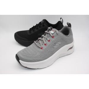 Skechers Arch Fit D’Lux - Summer スケッチャーズ  アーチフィット デラックス - サマー BBK GYRD ブラック グレー/レッド　リラックスドフィット3E相当｜shoes-shop-anbi