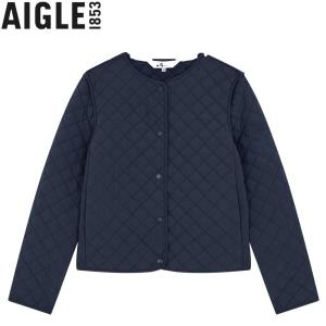 エーグル AIGLE ZBFAC58 006 カラー：アンピール（レディース）  撥水 ショートキルトジャケット｜shoes-sinagawa