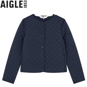 AIGLE（エーグル） レディース キルティングカーディガンフリース 上着