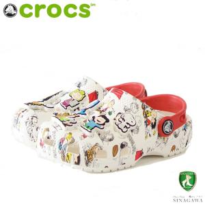 crocs クロックス ピーナッツ クラシック クロッグ トドラー TODDLERS' PEANUTS CLASSIC CLOG（リトルキッズ）20863194s ホワイト／マルチ｜shoes-sinagawa