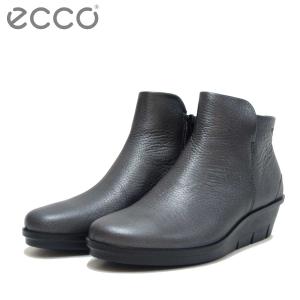 エコー ECCO 286013 ブラック （レディース） 上質天然皮革のウェッジヒールのブーティ｜shoes-sinagawa