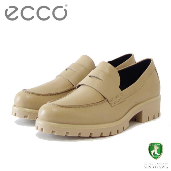 エコー ECCO MODTRAY WOMEN&apos;S MOC-TOE PENNY LOAFER ベージュ...