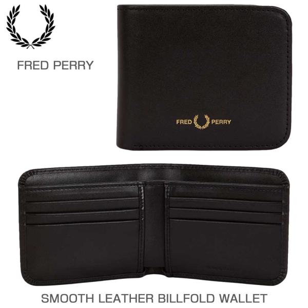 FRED PERRY フレッドペリー Smooth Leather Billfold  Wallet...