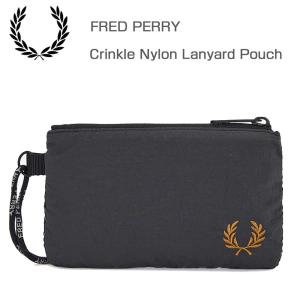 FRED PERRY フレッドペリー Crinkle Nylon Lanyard Pouch  L7256297（ANCHOR GREY） ポーチ サコッシュ ボディバック｜shoes-sinagawa