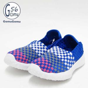 Gomu56 ゴムゴムキッズ 903 ブルー コンビ ゴムメッシュスリッポン（子供靴）｜shoes-sinagawa