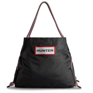 ハンター HUNTER UBP1518NRS トラベル リップストップ リサイクル ナイロン ビーチ バッグ （カラー:ブラック/レッド ボックス ロゴ）  ショルダーバッグ トート｜shoes-sinagawa