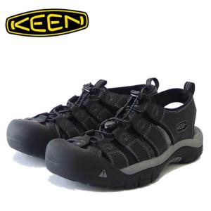 キーン KEEN Newport ニューポート 1022247（メンズ）カラー：Black/Steel Grey 天然皮革 レザー スポーツサンダル 防水ヌバック 創業モデル｜shoes-sinagawa