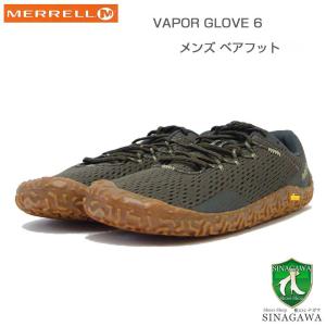 MERRELL メレル ベイパー グローブ 6 VAPOR GLOVE 6 （メンズ） 067665  オリーブ ベアフットシューズ ローカット ウォーキングモデル｜shoes-sinagawa