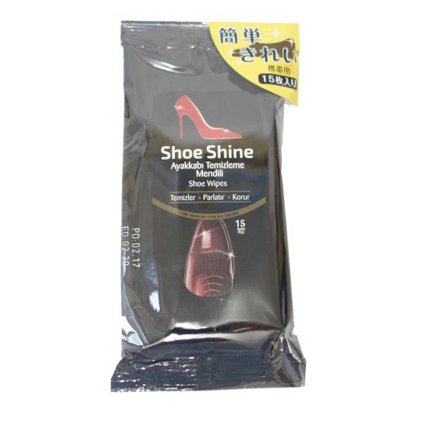 靴用ツヤ出し・汚れ落としシート（ウェットタイプ） SHOE SHINE SHEET シューシャインシ...