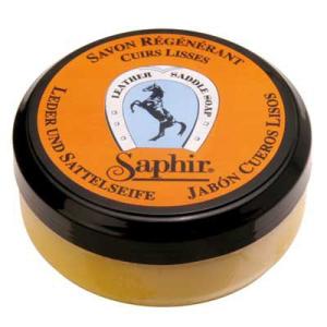 皮革製品専用の石けんサフィール SAPHIR フランス製サドルソープシミ、塩ふきなどを洗い落とします