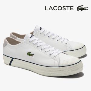 ラコステ レザースニーカー メンズ GRIPSHOT 0120 1 ホワイト/ネイビー 白/紺 lacoste CM00210-042｜shoes-sneakerkawa