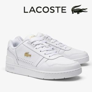 ラコステ レディース レザー スニーカー T-CLIP 124 1 SFA 47SFA0060 216 ホワイト/ゴールド 白 lacoste｜shoes-sneakerkawa