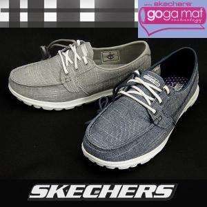 【セール】【返品不可】スケッチャーズ レディースボートスニーカー ON-THE-GO Mist 13841 グレー＆ネイビー SKECHERS オンザゴーGOGA MAT｜shoes-sneakerkawa