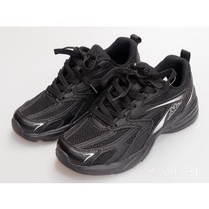 ランニングシューズ メンズ 黒 ブラック kappa カッパ