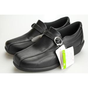 スリッポン コンフォートシューズ レディース 黒 ブラック トパーズ