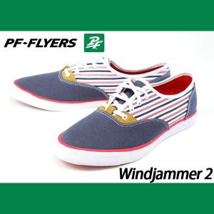 PF-FLYERS WINDJAMMER 2 メンズ スニーカー ピーエフ フライヤーズ ウィンドジャマー ネイビートリカラー｜shoesbase