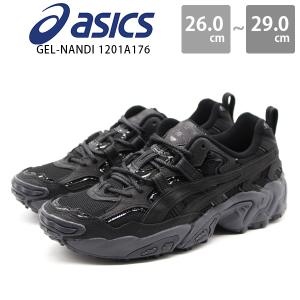 アシックス スニーカー メンズ 靴 黒 ブラック ランニング ウォーキング 厚底 ダッドシューズ メッシュ 通気性 蒸れない 大きいサイズ Asics Gel Nandi 11a176 Acsgnandi シューズベース Yahoo Japan店 通販 Yahoo ショッピング