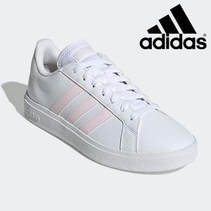 アディダス スニーカー レディース 靴 白 ホワイト ピンク シンプル おしゃれ 通学 リサイクル グランコート ベース adidas GRANDCOURT BASE 2.0 W GW9260｜shoesbase