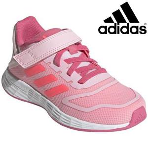 アディダス スニーカー キッズ 子供 レディース 靴 ピンク 軽量 軽い 通気性 マジックテープ シンプル デュラモ adidas 21 DURAMO 10 EL K GZ1056｜shoesbase