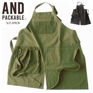 AND PACKABLE アンドパッカブル エプロン SLIT APRON PAP YD-21523 スリット メンズ レディース