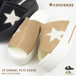 コンバース CONVERSE サンダル CV SANDAL PLTS SUEDE  レディース CV サンダル PLTS スエード 厚底 プラットフォームソール｜shoesbase