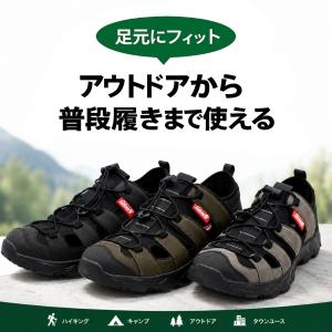 コールマン サンダル メンズ 靴 黒 ブラック...の詳細画像1